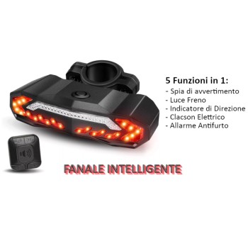 Fanale Posteriore Bici con Allarme